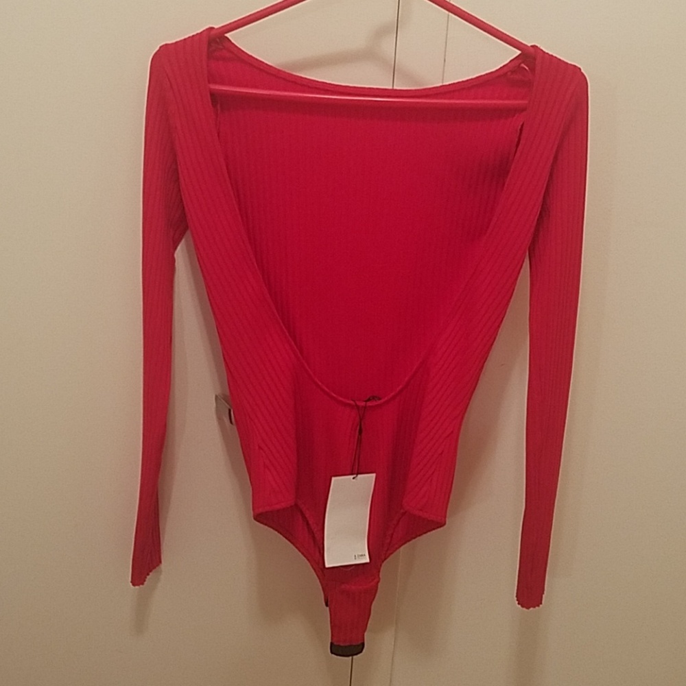 ZARA Red Bodysuit